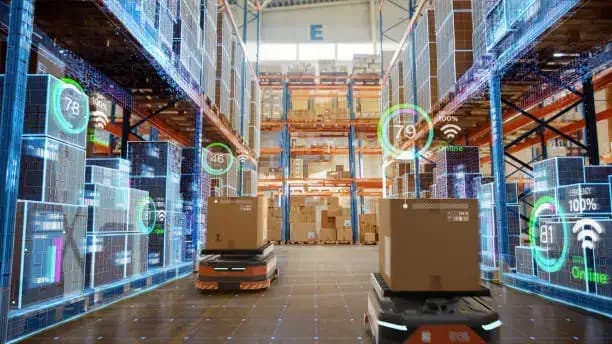 Warehouse worker scanning and picking products for order fulfillment