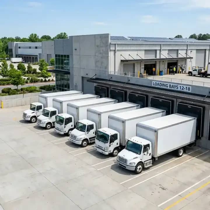 Commercial truck fleet with insurance, permit, and fitness documents that need scheduled renewal